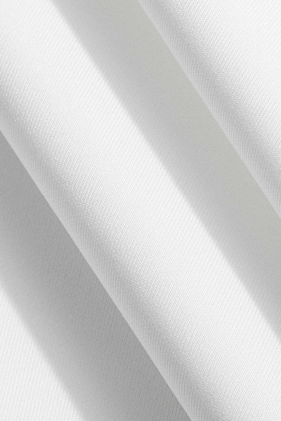 Solid V Neckline Mini Elbise