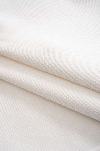 Ivory Contrast Trim Pileli Mini Elbise