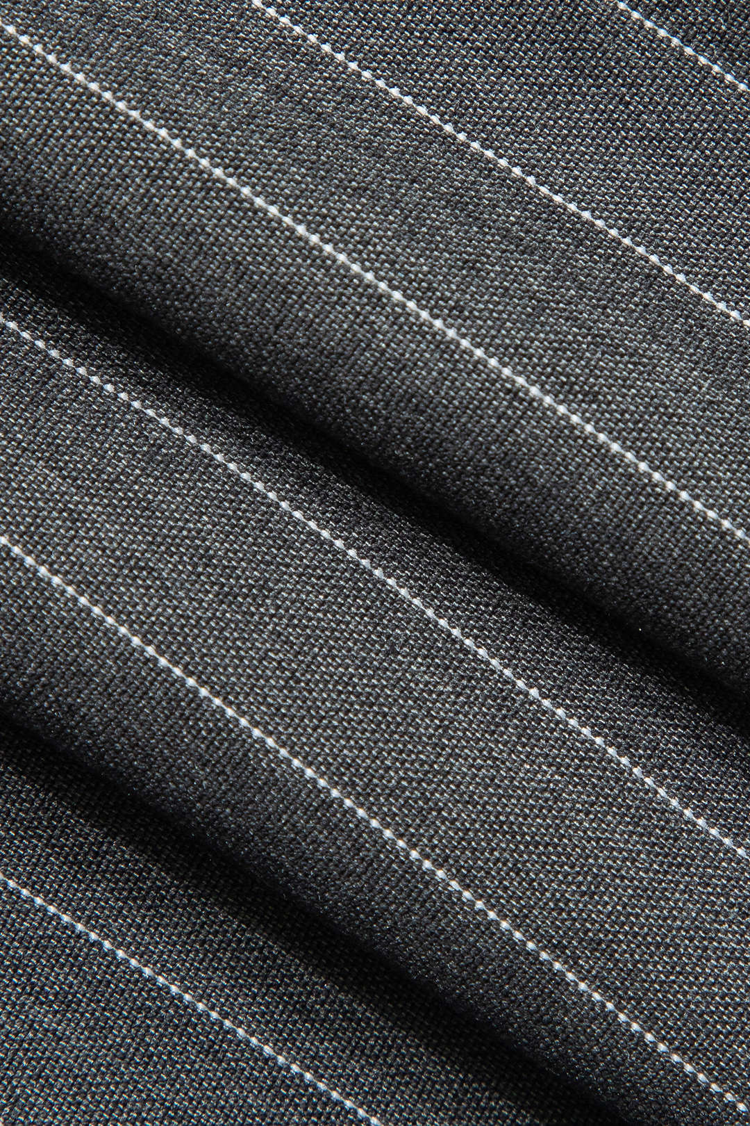Oxford Twist Yaka Detaylı Çizgili Mini Etek
