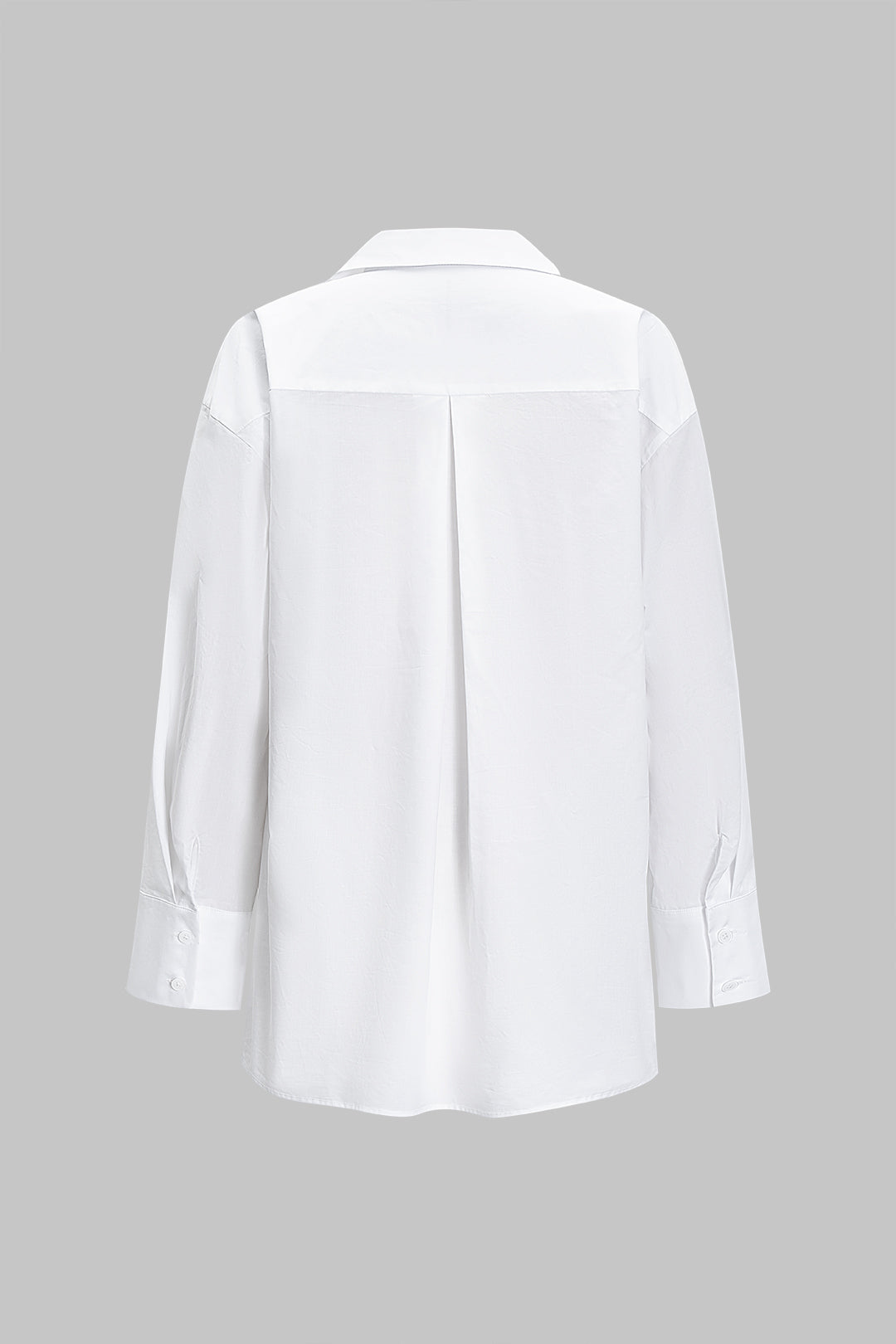 Camisa de manga larga con botones lisos