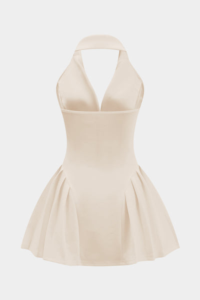 Monaco Halter Yaka Fit & Flare Elbise