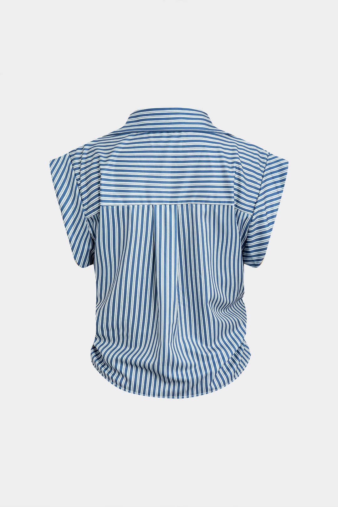 Blue Rhythm Çizgili Kolsuz Poplin Gömlek