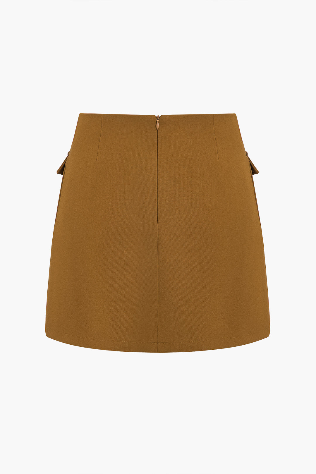 Mustard Vault Metal Tokalı Cepli Mini Etek
