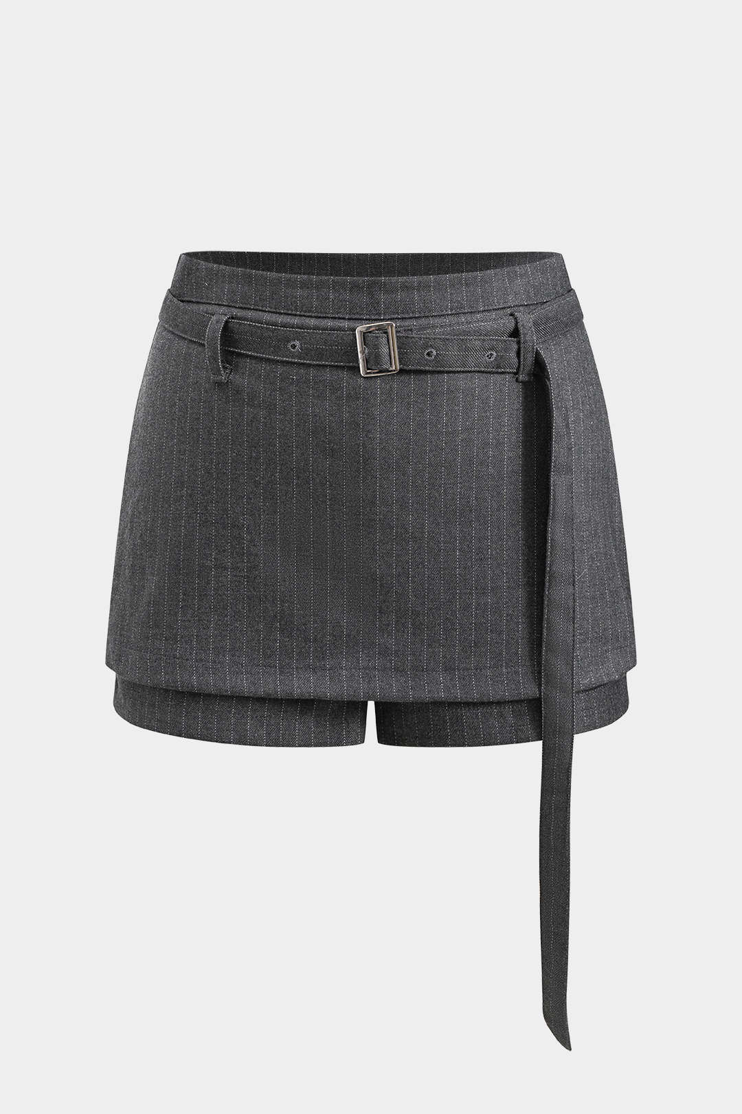 Urban Pinstripe Kuşaklı Şort-Etek