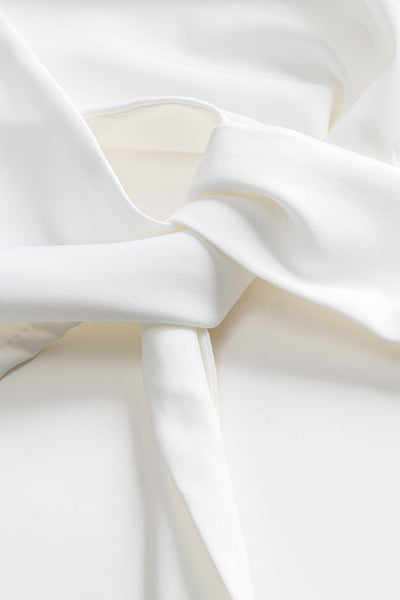 Pearl Knot Düğme Detaylı Bağlamalı Bluz