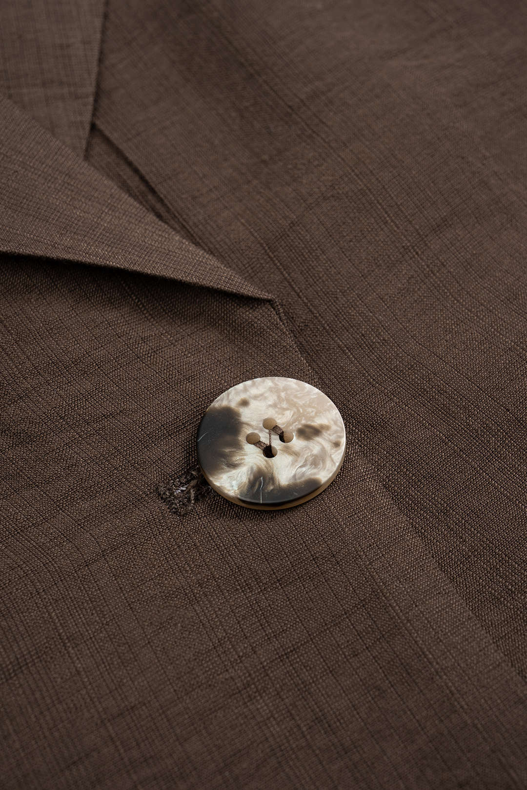 Cocoa Linen Kısa Kollu Blazer