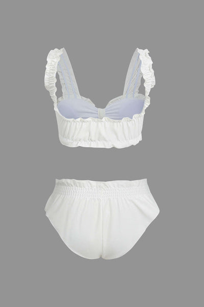 Pearl Garden Fırfır Detaylı Bralet Takım