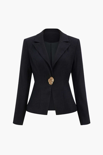 Obsidian Icon Gold Düğmeli Fit Blazer
