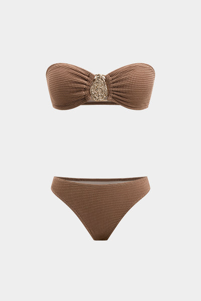 Bronze Allure 3'lü Bikini & Pareo Takımı