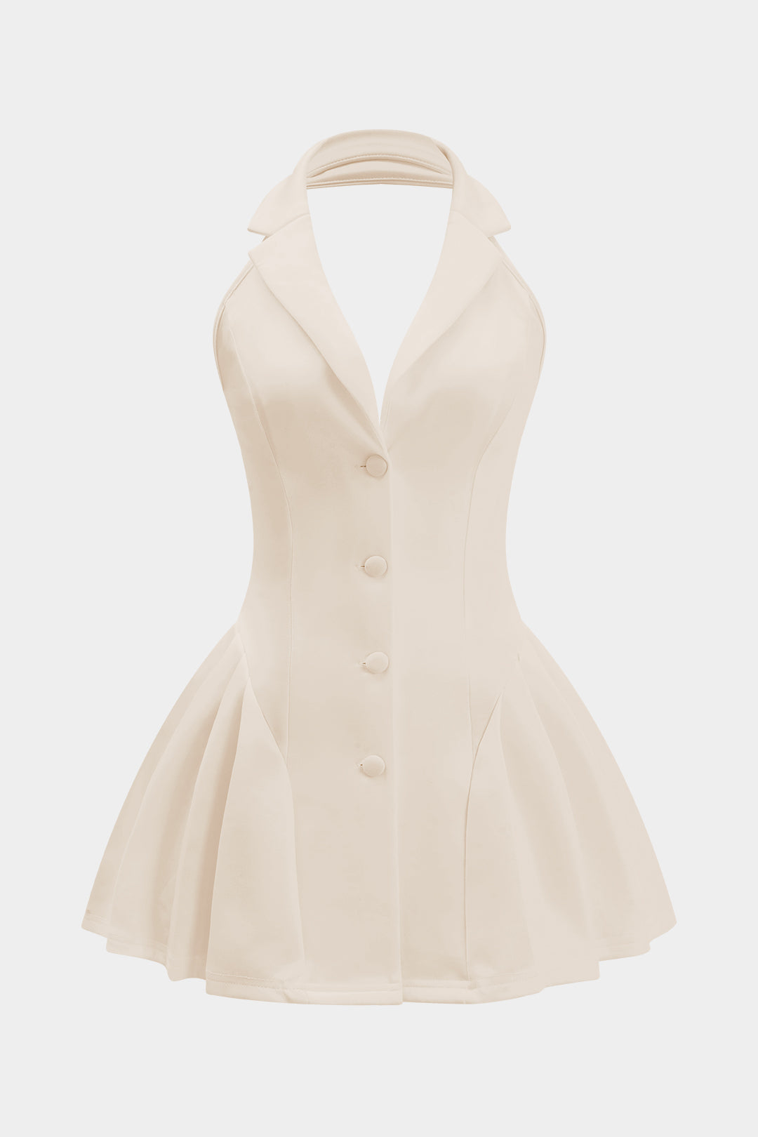 Monaco Halter Yaka Fit & Flare Elbise
