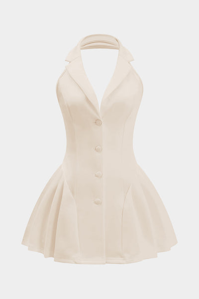Monaco Halter Yaka Fit & Flare Elbise