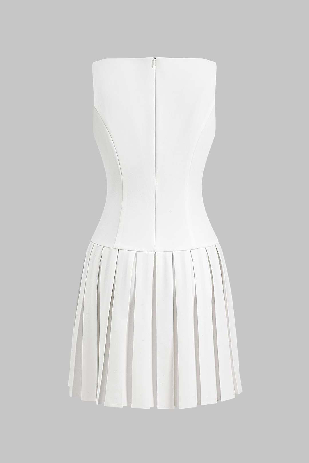 Ivory Bloom Pliseli Mini Elbise
