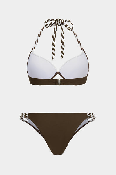 Cocoa Twist Halter Bikini Takımı