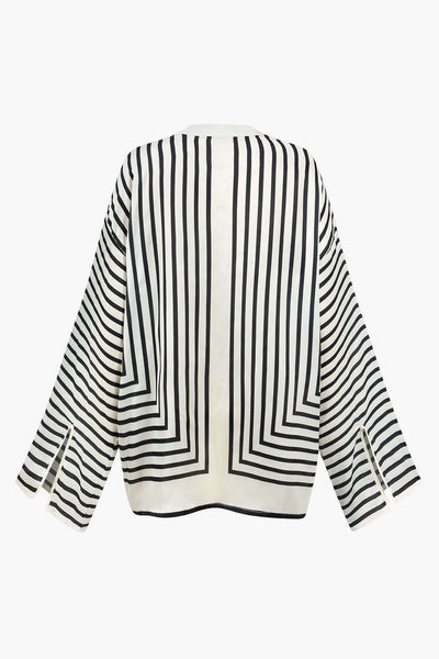 Line Mirage Oversize Geometrik Desenli Gömlek