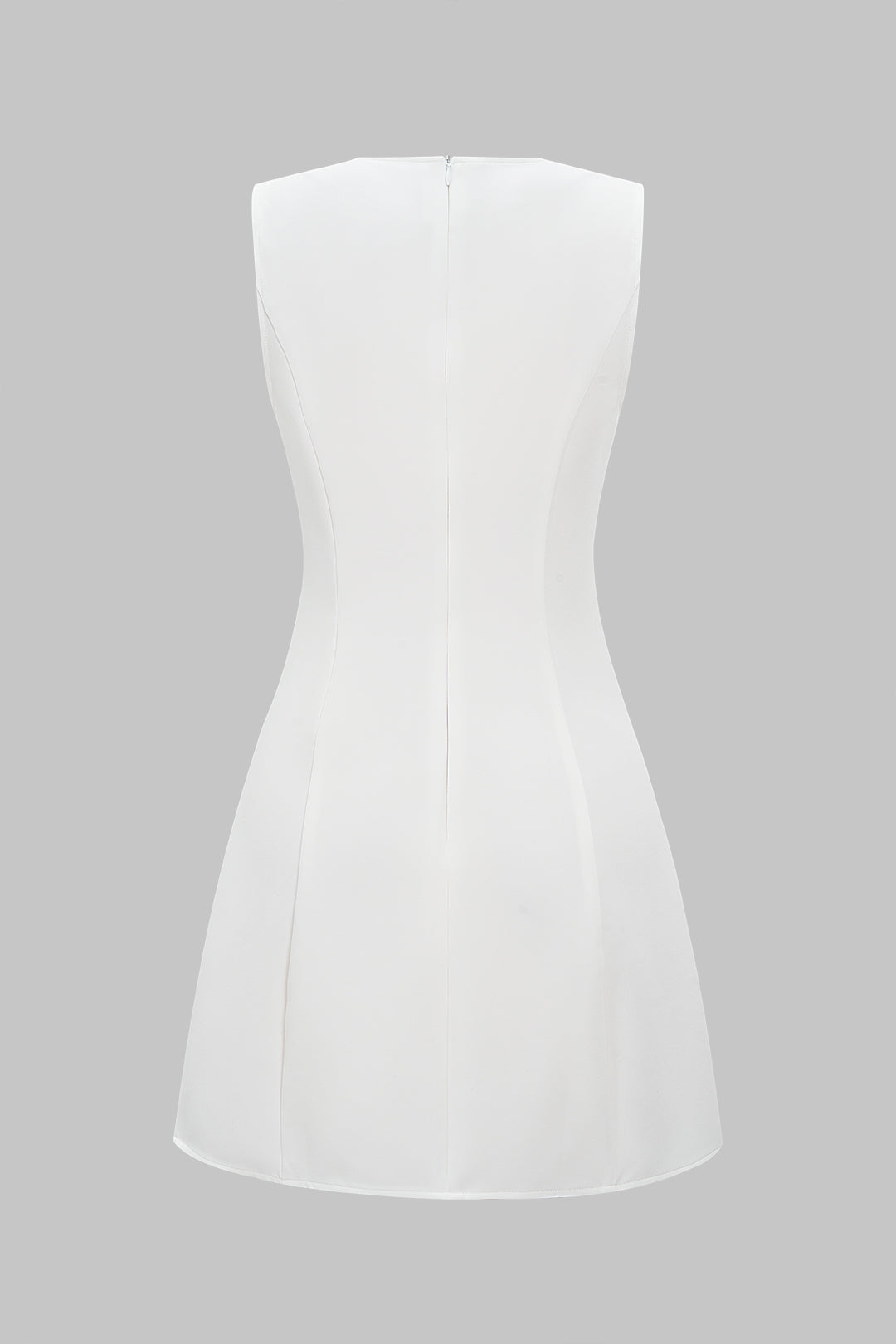 Sculpted Pearl Düğmeli Mini Elbise