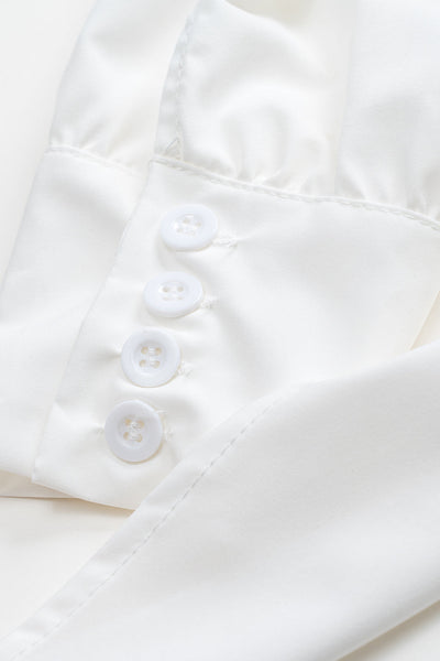 Ivory Charm Uzun Kollu Bağlamalı Gömlek Bluz