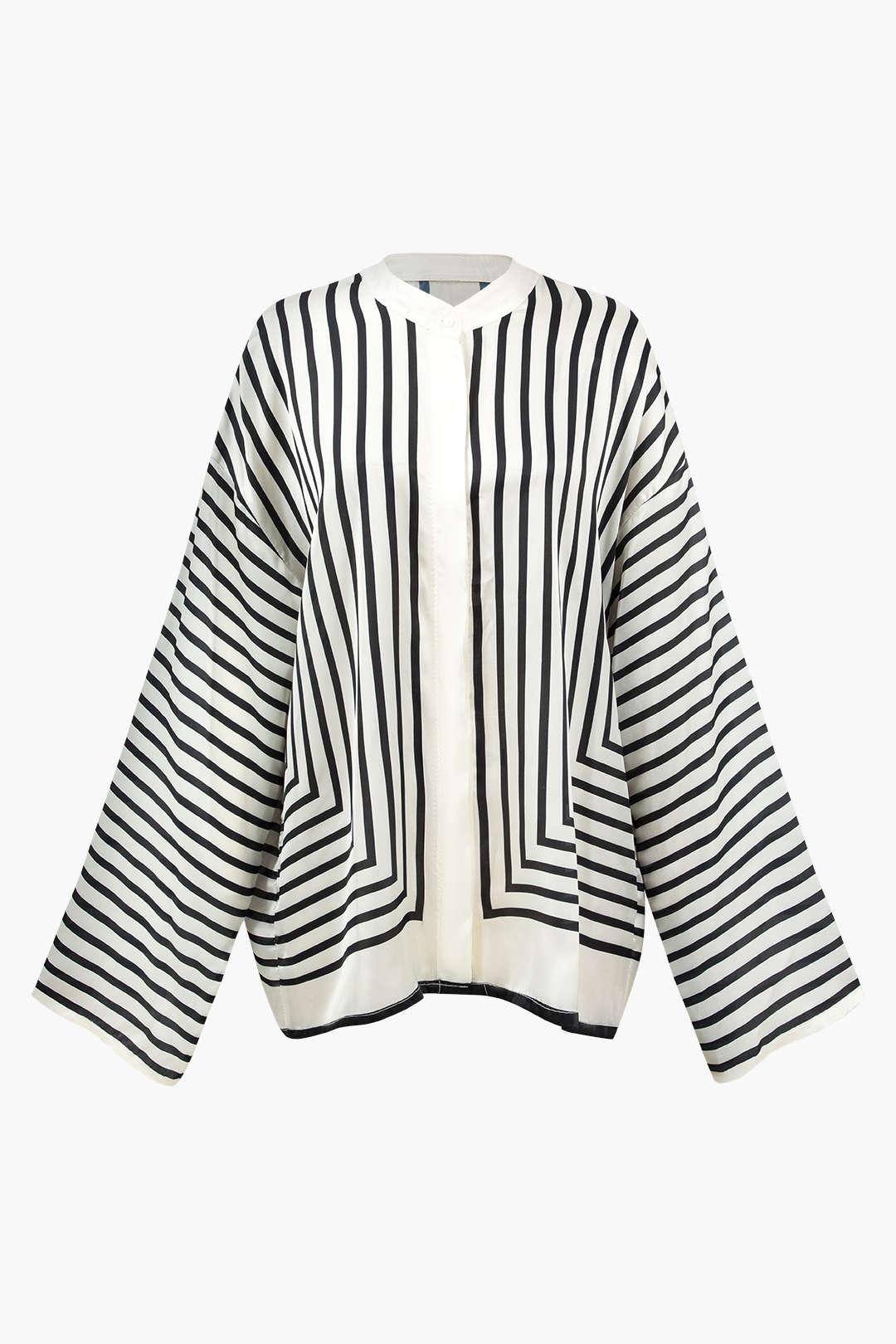 Line Mirage Oversize Geometrik Desenli Gömlek