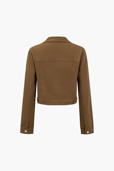 Chestnut Edge Düğmeli Kısa Ceket