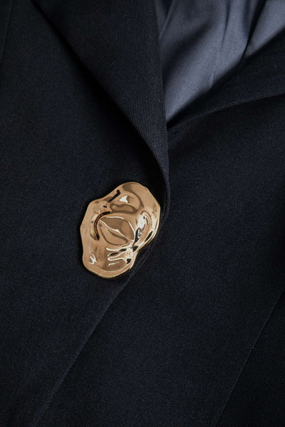 Obsidian Icon Gold Düğmeli Fit Blazer