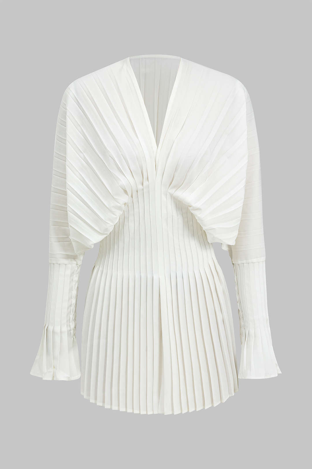 Pearl Drape Pliseli Drapeli Bluz