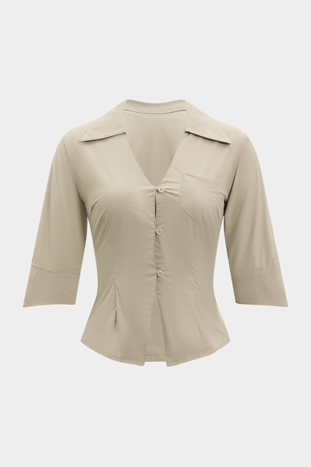 Sand Silhouette Yarım Kollu Fit Gömlek