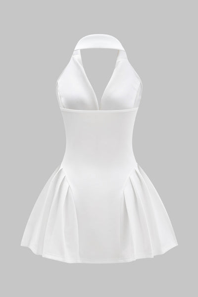 Monaco Halter Yaka Fit & Flare Elbise